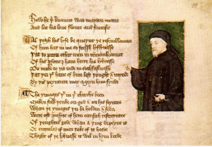 1412 - Geoffrey Chaucer by Hoccleve - In and Out of the Aldgate