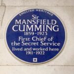 Mansfield Cumming Plaque 2 Whitehall Place - Charnowalks other London tours